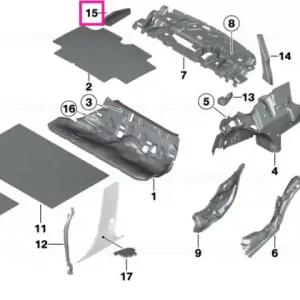Absorber, C-pillar, right - BMW Nu rata
