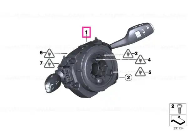 Disponibil imediat Unitate comutator coloană direcție - BMW
