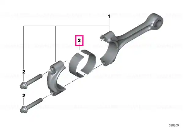 Bearing shell, rod side, blue - BMW Motorrad Vezi acum