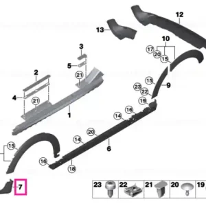 Doar azi Black band spoiler, front left JOHN COOPER W. - BMW - Mini