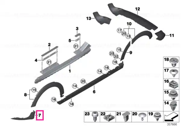 Doar azi Black band spoiler, front left JOHN COOPER W. - BMW - Mini