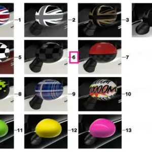Capac oglinda dreapta, CHECKERED B/G - BMW - Mini Reducere