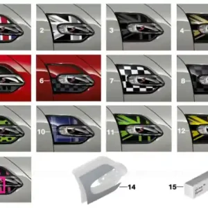 Set ornament cu tampon CHECKERED BL/GR - BMW - Mini Super ofertă