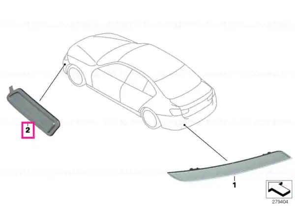 Livrare rapidă Side marker light, right - BMW