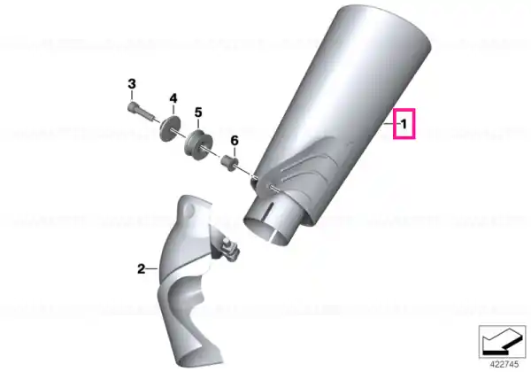 Reducere extra Rear silencer - BMW Motorrad