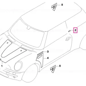 Sticker side window, rear CHECKMATE - BMW - Mini Preț mic