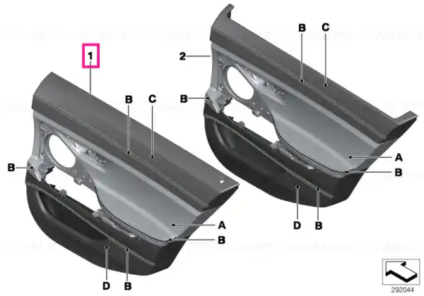 Promoție Door lining leather rear right INDIVIDUAL - BMW