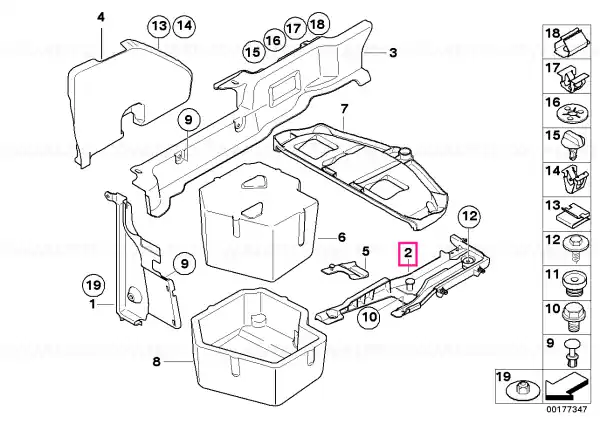Transport gratuit Locator, hydraulic line, left - BMW