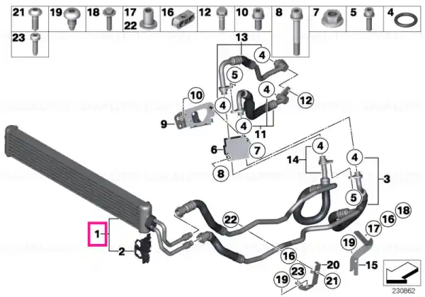Transmission oil cooler - BMW Livrare expres