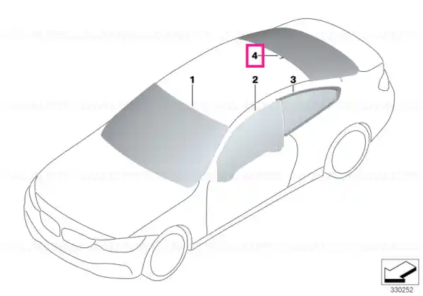 Super ofertă Rear window, tinted glass SSG - BMW