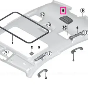 Vanity mirror, rear ANTHRAZIT - BMW Vezi acum
