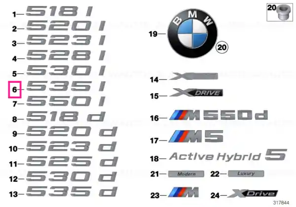 Reducere specială Lettering - 535I - - BMW