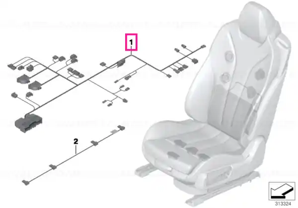 Premium Wiring set seat left - BMW