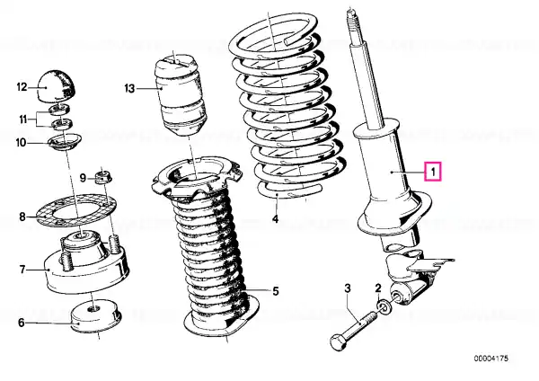 Ofertă de sezon Shock absorber, rear right - BMW