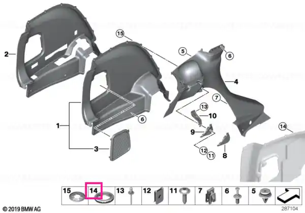 Retaining ring, power socket - BMW - Mini Retur ușor