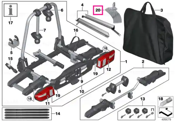 Preț promoțional Protectie termica evacuare suport biciclete spate Pro 2.0 - BMW iX3, X3, X4, X5, X6, X7, XM