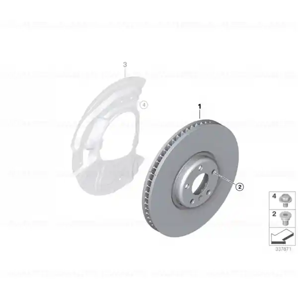Preferatul clienților Disc de frână ventilat 332X30 - BMW