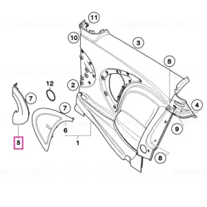 Ofertă Capac trimă laterală spate st. negru PIANO BLACK - BMW - Mini