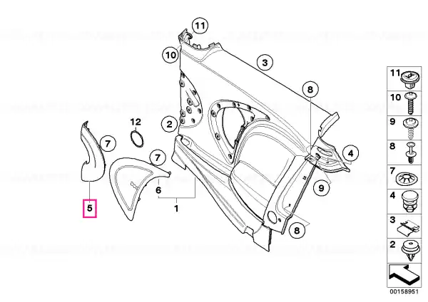 Ofertă Capac trimă laterală spate st. negru PIANO BLACK - BMW - Mini