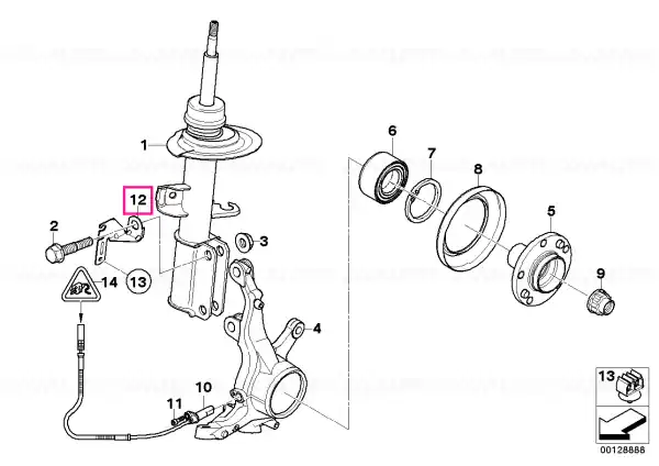 Suport stâng generator impuls ABS - BMW Chilipir
