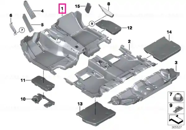 Tapiterie podea față ANTHRAZIT - BMW Preferatul clienților