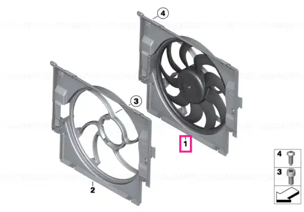 Reduceri Carcasă ventilator cu ventilator 600W - BMW
