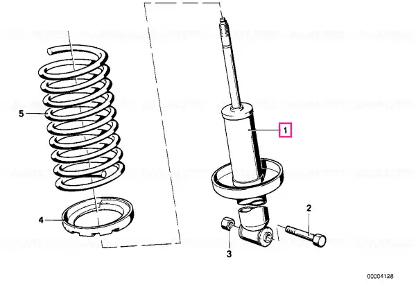 Shock absorber, rear BOGE - BMW Expediere rapidă