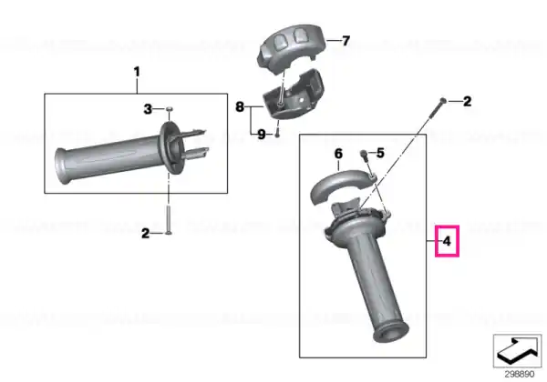 Throttle grip - BMW Motorrad Reducere de preț