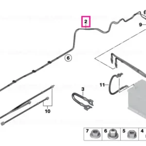 Battery lead positive, underfloor - BMW Popular