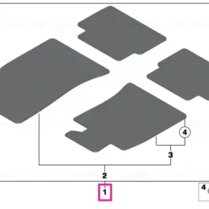 Set, floor mats, velours, lining, grey CARBON BLACK - BMW - Mini Reduceri