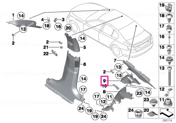 Mai ieftin Capac ieșire curea dreapta ANTHRAZIT - BMW