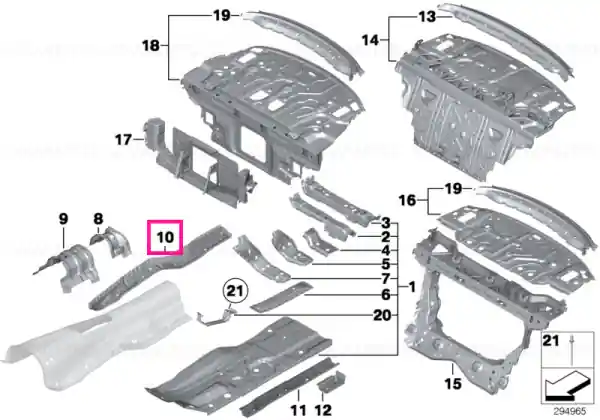 Reducere de preț Console, transmission support, left - BMW