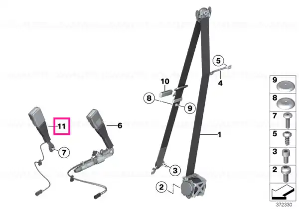 Livrare expres Lower strap, front - BMW
