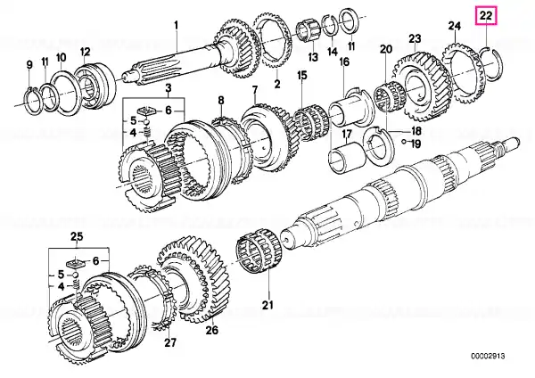 Snap ring 36,5X1,9 - BMW Retur ușor