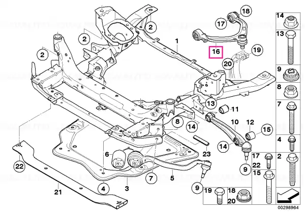 Discount Control arm, camber setting, upper right +30MIN - BMW