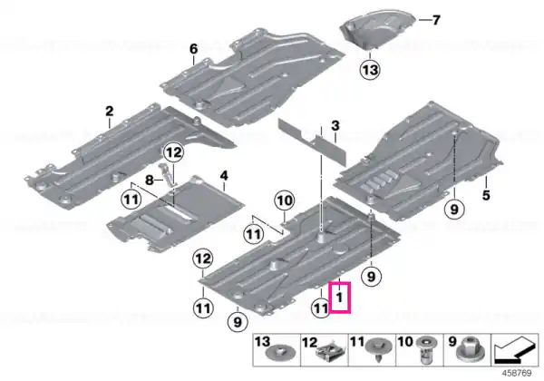 Cel mai vândut Underbody panelling, front left - BMW