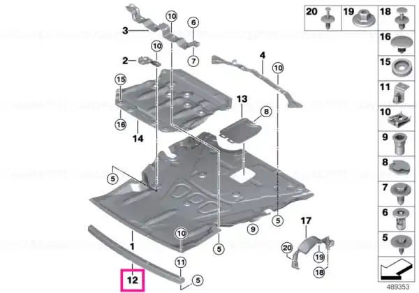 Noutate Adapter underhood shield -M- - BMW