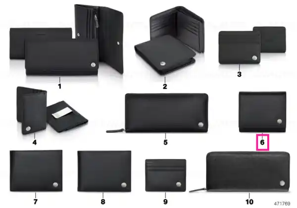 Reduceri BMW wallet ladies basic BLACK LEATHER