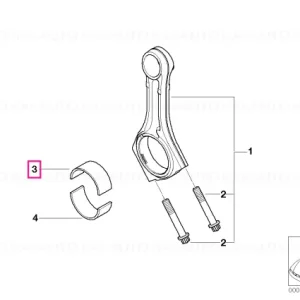 Bearing shell, red 54,00MM(0) - BMW Reducere