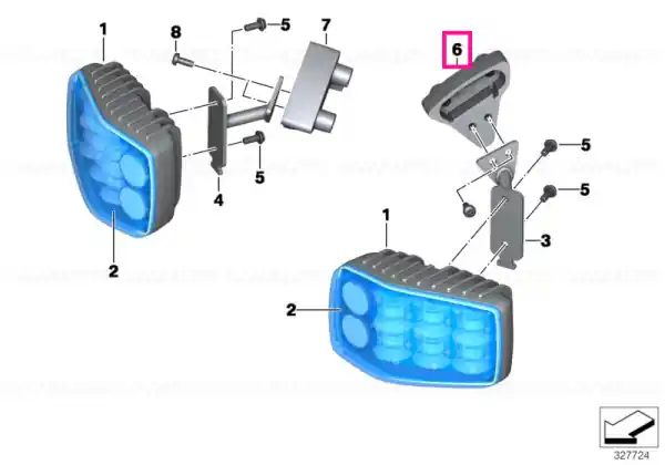 Ofertă limitată Mirror adapter, left - BMW Motorrad