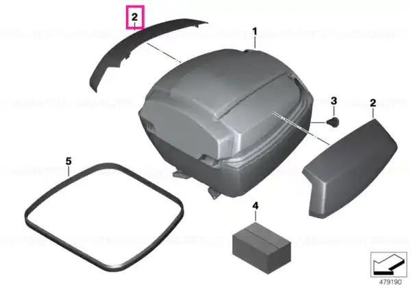 Capac tapiterie dreapta grund - BMW Motorrad Noutate