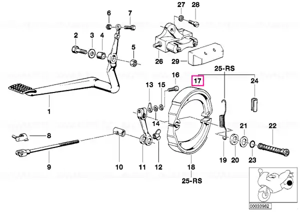 Brake shoe rear upper - BMW Motorrad Noutate