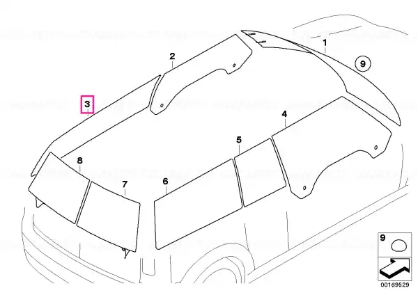 Side window, black left - BMW - Mini Reduceri