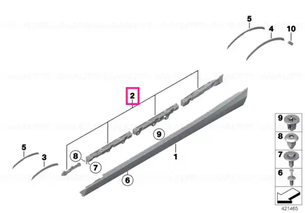 Ofertă exclusivă Set, holding strips, right -M- - BMW
