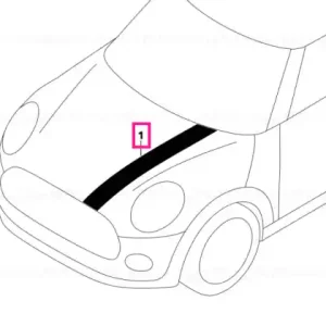 Calitate înaltă Decorative strip front left SCHWARZ - BMW - Mini