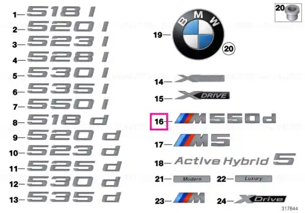 Lettering - M550D - - BMW Ofertă specială