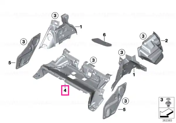 Sound insulation floor rear - BMW Reduceri