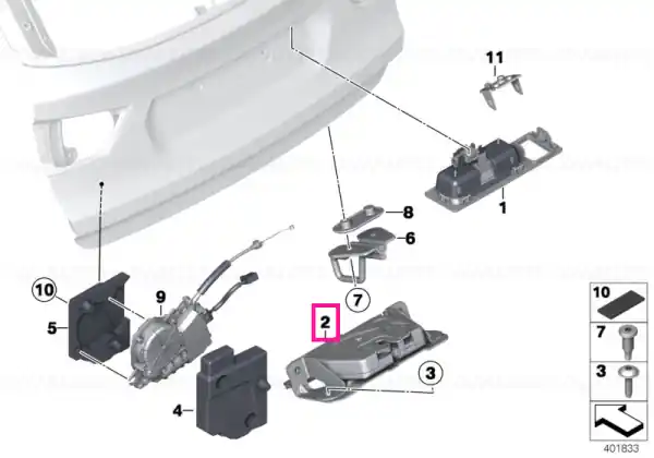 Trunk lid lock - BMW Livrare rapidă