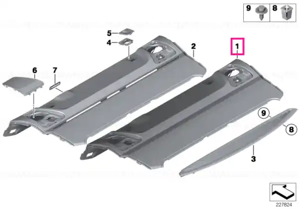 Ofertă specială Parcel shelf, rear ANTHRAZIT - BMW