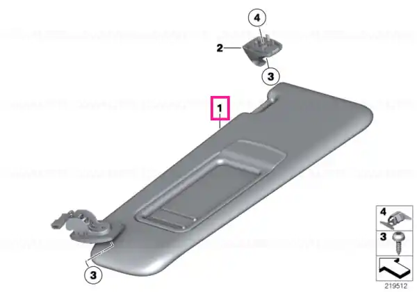 Sun visor, right OYSTER - BMW Livrare expres